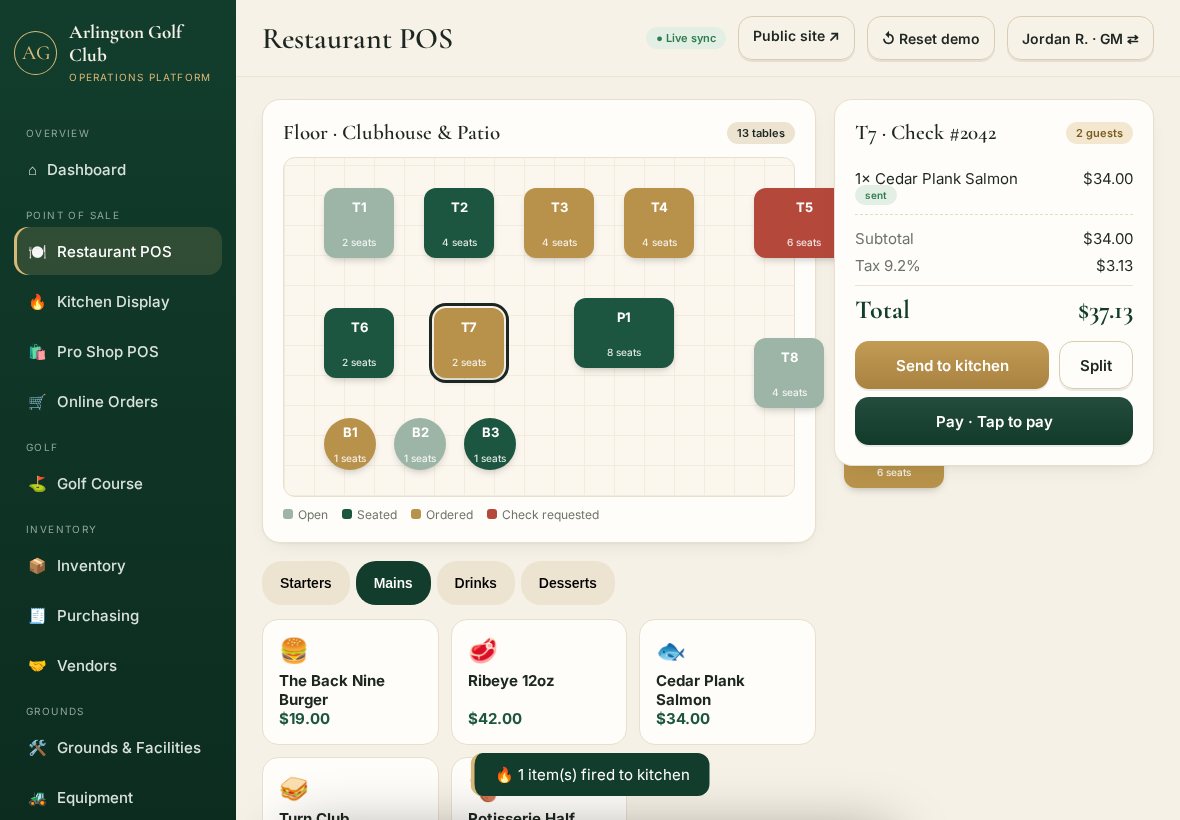 Restaurant POS on iPad