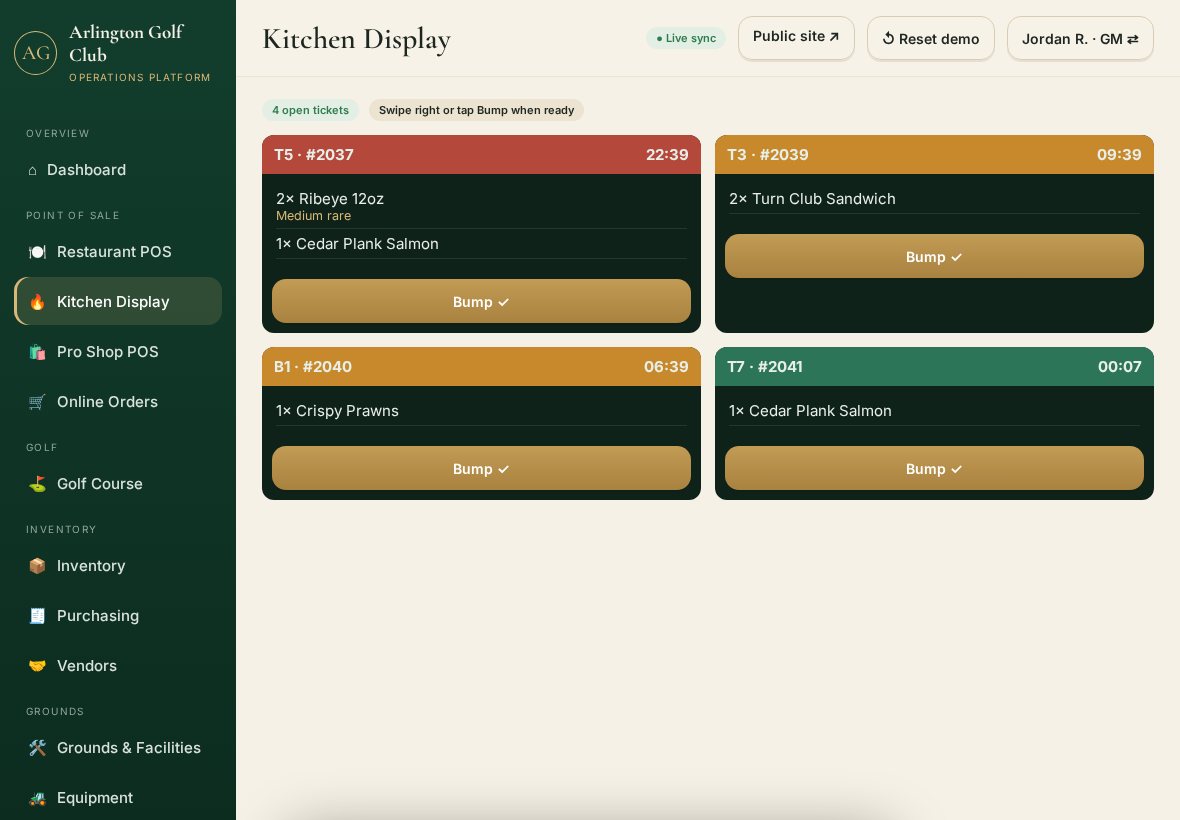 Kitchen display screen